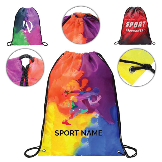 Large All Over Printed Drawstring Bags